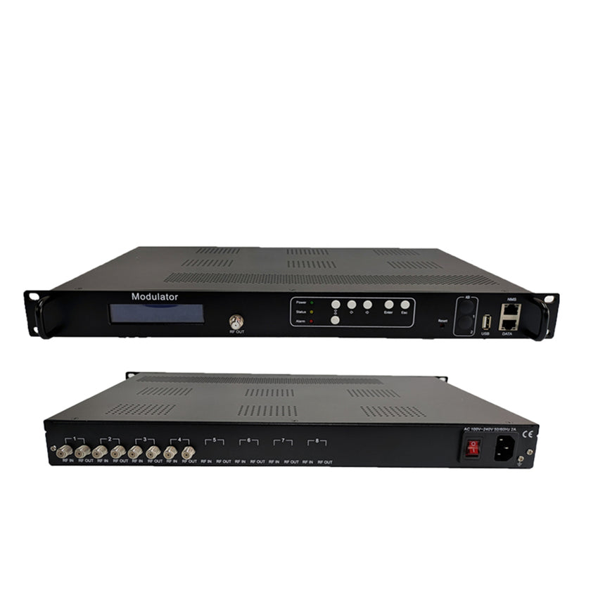 CATV Modulator Multi Channel FTA 4 8 Tuners to RF for Radio TV Broadcasting Equipment