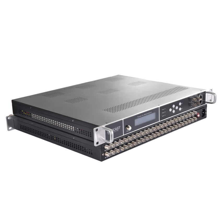 DMB-24E Transmodulator 24 Channels FTA Tuners to RF Transmodulator DVB-SS2 to DVB-T Remodulator