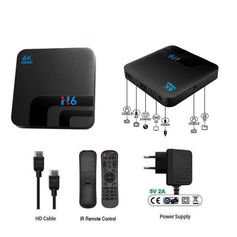IPTV Android box 6K 4-core 64-bit Cortex A53 1.8GHz