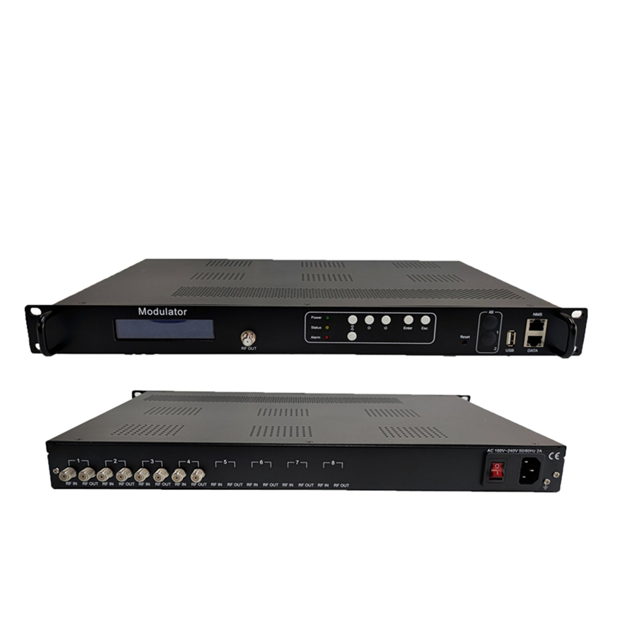 FMUSER FUTV4658 DVB-C (QAM) / DVB-T / ATSC 8VSB / ISDBT Modulador  codificador MPEG-4 AVC / H.264 HD (sintonizador, HDMI, YPbPr / CVBS (AV) /  entrada S-Video; salida RF) con USB Grabar /