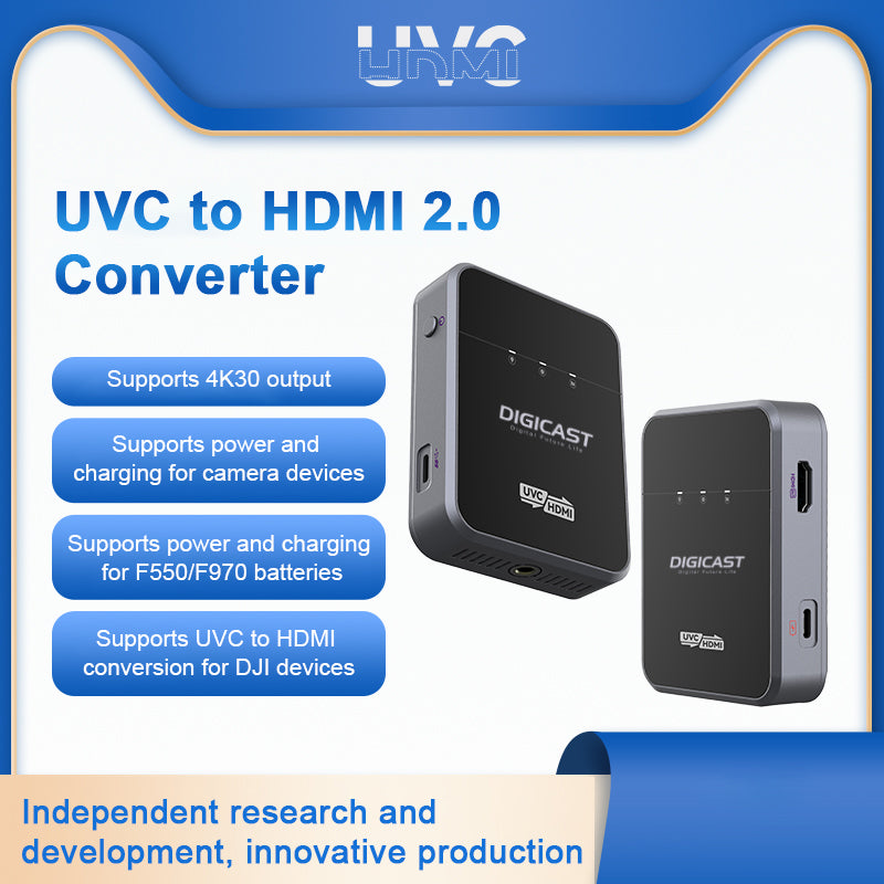 Pocket3 DJI UVC Action Camera to HDMI Converter for Screen Casting monitor